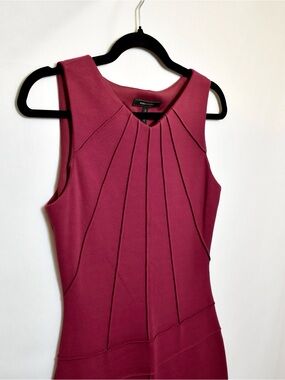 BCBG maroon midi dress